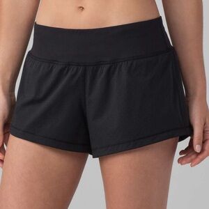 Lululemon Final Lap Short (2.5") Black Perforated, Lined Athletic Womens Size 10